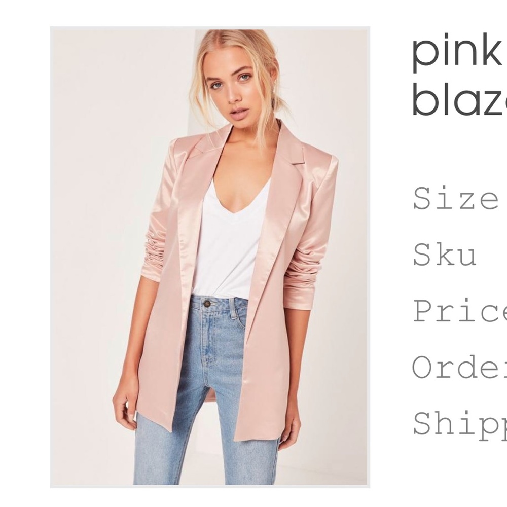 Pink Boyfriend Style Blazer